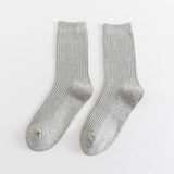 NEW ALL MATCH DOUBLE NEEDLE MID CALF SOCKS_CWMS1347