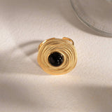RETRO LIGHT LUXURY TRENDY DEVILS EYE COIL RING_CWAJE1382