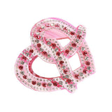 3MM ACETATE RHINESTONE HEART SHAPED HAIRPIN_CWAHA4262
