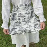 LANDSCAPE PAINTING HALF LENGTH LOLITA APRON_CWMM5820