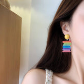 CUTE DESIGN INTERESTING COLORFUL STUD EARRINGS_CWAJE1626