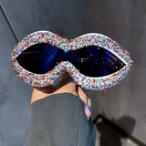 PERSONALIZED FASHIONABLE DIAMOND WAVE SUNGLASSES_CWASG0801