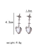 SWEET AND COOL DARK RED HEART EARRINGS_CWAJE1854