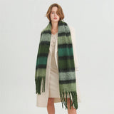 Plaid Patchwork Fringe Scarf For Fall Winter_Cwasc2759