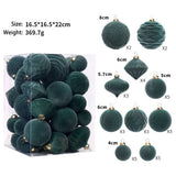 Deluxe Flocked Christmas Ball Ornament Set_Cwmm9917