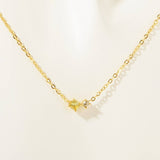 RETRO LITERARY DECEMBER COLORED ZIRCON NECKLACE_CWMM5668