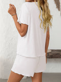 Solid Color Pajamas Short-Sleeved Homewear Set