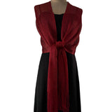 FASHIONABLE GOLD AND SILVER SILK SHAWL_CWASC1091