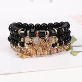 Cwmm10435_Boho Butterfly Crystal Beaded Bracelet Set 4Pcs