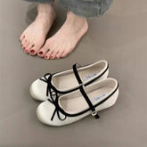 SATIN BOW MARY JANE SHOES WITH HIDDEN WEDGE_CWSHF0117