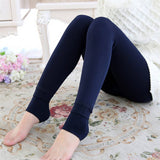 PLUS SIZE FLEECE THERMAL STIRRUP LEGGINGS WINTER_CWMM8966