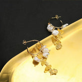 Womens High-End Natural Pearl Earrings