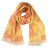 FLORAL JACQUARD SCARF WINTER SHORT FRINGE WRAP_CWASC1279