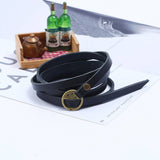 NEW FIVE CIRCLE EMBOSSED LEATHER BRACELET_CWMM4456
