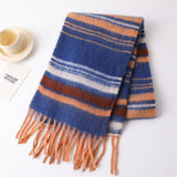 Color Stripe Fluffy Tassel Scarf For Winter_Cwasc2760