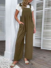 COTTON AND LINEN PLEATED JUMPSUIT_CWSJS0622