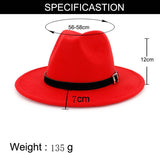 AUTUMN AND WINTER CLASSIC FLAT BRIM JAZZ HAT_CWAH1778