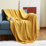 SOFT COZY KNIT BLANKET WITH TASSEL_CWMM0197
