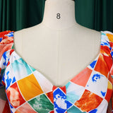 PRINTED TOP PLEATED LONG SKIRT TWO PIECE SUIT_CWSTB1137