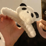 FURRY PANDA PLUSH HAIR CLAW CLIP FOR WOMEN_CWAHA0438