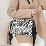 Women Casual Leopard Tassel Shoulder Bag_Cwab0803