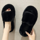 Wear Thick Bottom Of Plush Slippers Outside