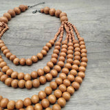 MULTI LAYER WOODEN BEAD TASSEL SWEATER CHAIN_CWMM4851