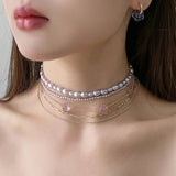 LAVENDER SERIES STACKED PEARL NECKLACE COMBINATION_CWAJE2905