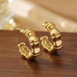 18K GOLD PLATED STAINLESS STEEL EARRINGS_CWMM3618