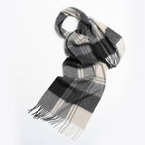 NORDIC PLAID WOOL SCARF WARM WINTER COUPLE WRAP_CWASC2357