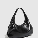 ELEGANT BLACK RUCHED CLOUD DUMPLING BAG_CWAB5696