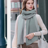 DOUBLE SIDED CRINKLE SCARF ELEGANT WINTER WRAP_CWASC0208