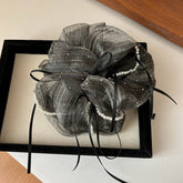 FRENCH STRIPED BOW COLLAR HAIR SCRUNCHIES_CWAHA2807