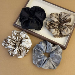 FRENCH RETRO PRINTED LARGE INTESTINE HAIR TIE_CWAHA1290