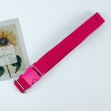 BUCKLE ADJUSTABLE SOLID COLOR BRAIDED BELT_CWABE0682