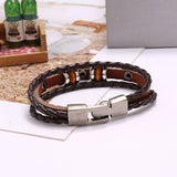 SIMPLE HAND BEADED MULTI LAYER LEATHER BRACELET_CWMM4460