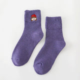 AUTUMN AND WINTER EMBROIDERED TERRY SOCKS_CWMS0990