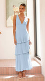 Stylish Sleeveless V-Neck French Cake Dress