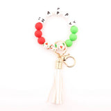 CHRISTMAS BEAD BRACELET CARD HOLDER KEYCHAIN_CWMM1331