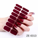 Solid Nail Film Stickers 16Pcs Set_Cwmm11205