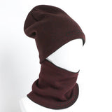 HERRINGBONE HOOD AND SCARF TWO PIECE SET_CWASC1043