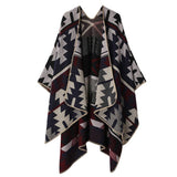 FAUX CASHMERE SLIT SHAWL SCARF CAPE COAT CLOAK_CWASC2252