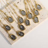 Vintage Magic Mirror Rose December Necklace_Cwmm3779