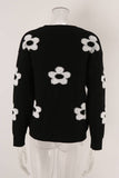 Womens Floral Personality Plus-Size Sweater
