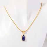 Fashionable Water Drop Blue Ocean Necklace_Cwaje05660