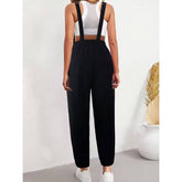 Sunflower Embroidery Corduroy Casual Overalls