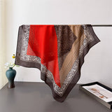 Vintage Herringbone Cotton Linen Small Scarf_Cwasc03428