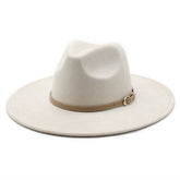 SUEDE HAT FLAT BRIM HAT FLAT BRIM GENTLEMAN HAT_CWAH2527