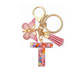 CRYSTAL LETTER SEQUIN RESIN KEYCHAIN_CWAJE0663
