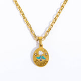 HAND PAINTED LIGHT LUXURY NECKLACE_CWAJE1594